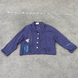 Vintage Play Alegre Lagenlook 100% linen art to wear top